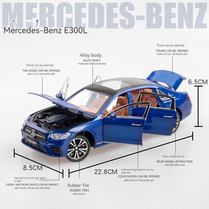 1:24 ölçekli araba modelleri Benz E300L ses ve ışık geri çekme ile metal model araba oyuncaklar süslemeleri Modelo del collect toplamak - Product Image 3