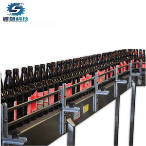 定制容器玻璃塑料瓶处理顶部链条输送系统，用于灌装封盖生产线 - Product Image 2
