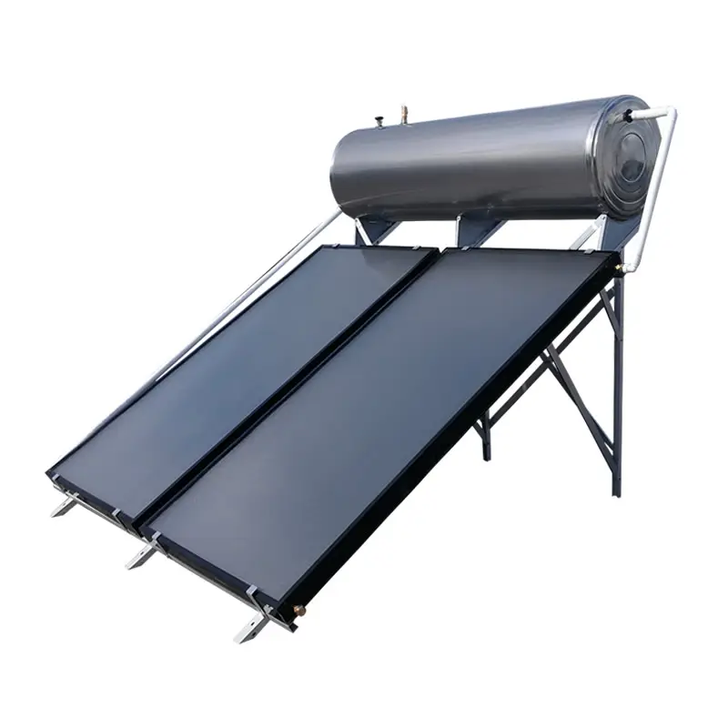 Kompakter Druck-Thermosiphon-Solar warmwasser bereiter mit Flachplatten-Solarkollektor 150L 200L 250L 300L