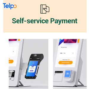 Termal yazıcı ile Telpo 15.6 inç masaüstü self servis gıda sipariş ödeme kiosklar
