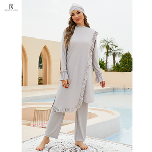 Custom Modest Swimwear for Muslim Women <strong>Burkini</strong> Femme 3 Pieces Modest Swim Wear Islamic Swimsuit - Product Image 1