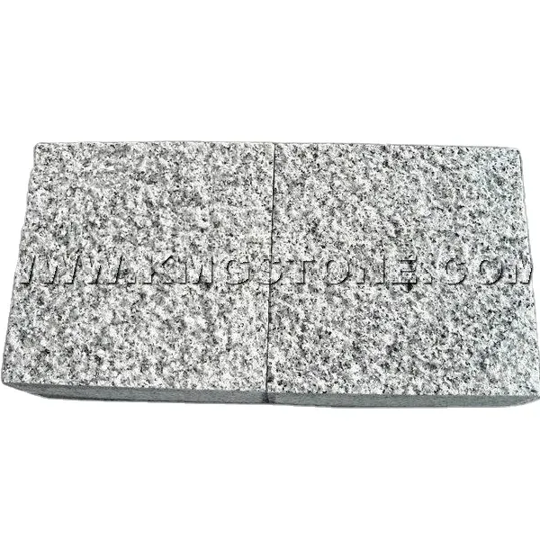 Moderno al aire libre gris claro G603 granito adoquín pulido azulejo pavimentación cubo barato flameado adoquines para uso en el suelo