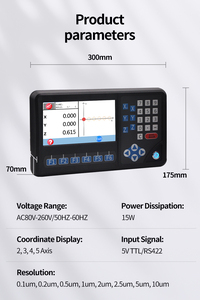 SINO 2 assi/3 assi DRO Digital Readout Display Encoder lineare in scala di vetro righello a griglia ottica per fresatrice per tornio - Product Image 3