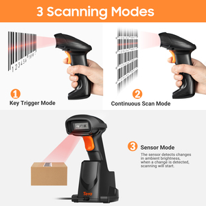 Tera 1D 2D Desktop <strong>Qr</strong> <strong>Code</strong> Barcode Reader Sale Bluetooth LED Light USB NFC Card Skimmer Auto WIFI Status Training Industrial Bit - Product Image 5