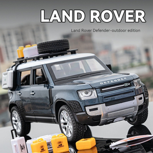 Diecast oyuncaklar model araba 1:24 Land Rover Defender alaşım araba modeli ses ve ışık geri çekme süslemeleri süs Modelo del del - Product Image 2