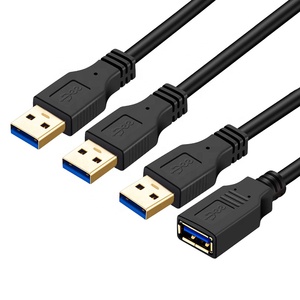 สายดาต้าต่อขยาย3.0 USB พร้อมขั้วต่อสีทองความเร็วสูงสีดำสีน้ำเงิน USB3.0 M/m/f สำหรับเครื่องพิมพ์คอมพิวเตอร์กล้องเมาส์คีย์บอร์ด - Product Image 1