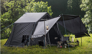 屋外キャンプ用キャビンテント,屋内セットアップ付き大容量