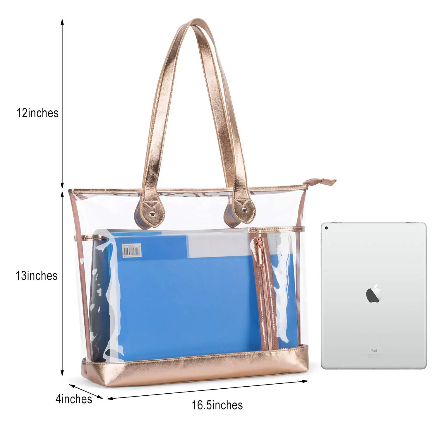 Large capacity Waterproof Transparent PVC handbag Ladies Trendy clear Zipper Cosmetic bag