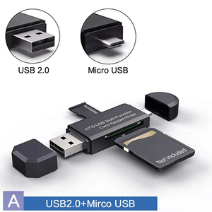 OTG微型读卡器，带USB 2.0/3.0和C型端口，外部安装SD存储卡读卡器 - Product Image 3