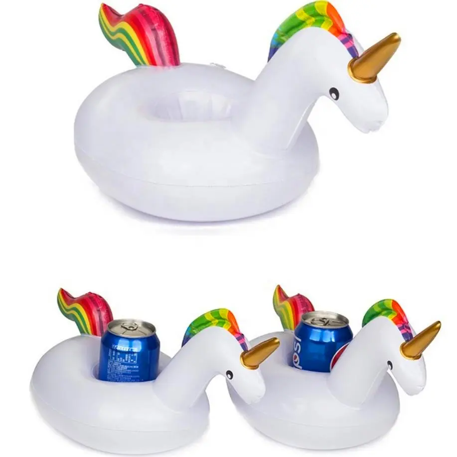 PVC Aufblasbare schwimmende Einhorn Bierdose Getränke halter