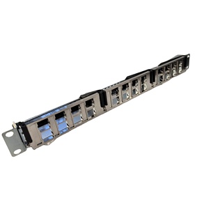 Panel de conexión modular blindado de 24 puertos y 19 pulgadas, marco de distribución de Red CAT5E CAT6 CAT6A CAT7 FTP, Panel de conexión en blanco - Product Image 1