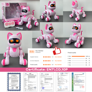 Zhorya Smart <strong>Remote</strong> <strong>Control</strong> Cat Programmable Electronic Toy Head Touch Sensing Dancing Music Lighting RC <strong>Robot</strong> Pet Toys - Product Image 5