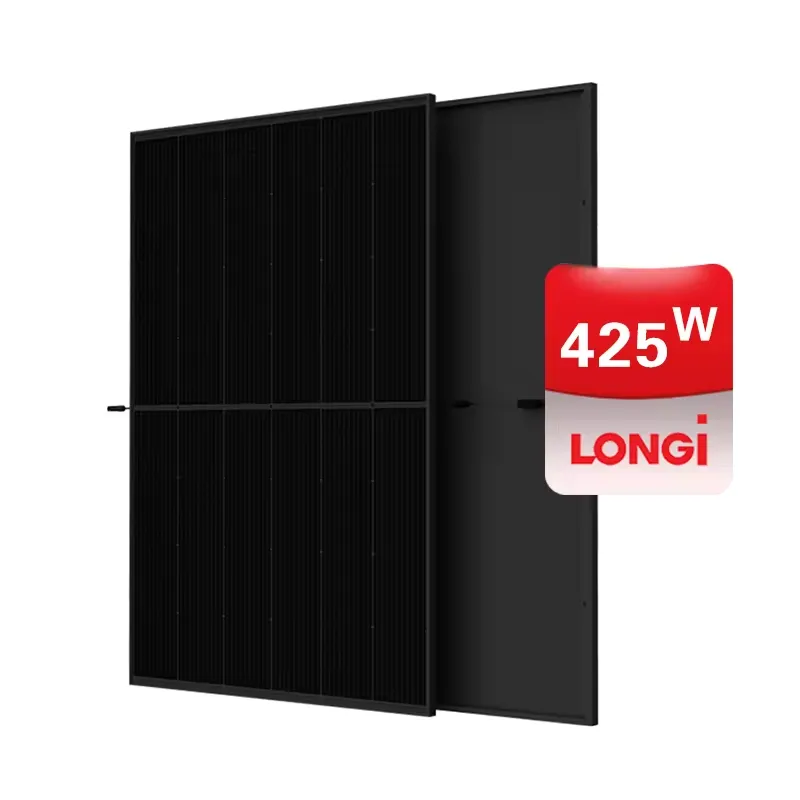 LONGi-Paneles solares de alta eficiencia, de doble vidrio bifacial, HPBC, de media celda, de alta eficiencia, HTH, 430W, 435W, 440W, 445W