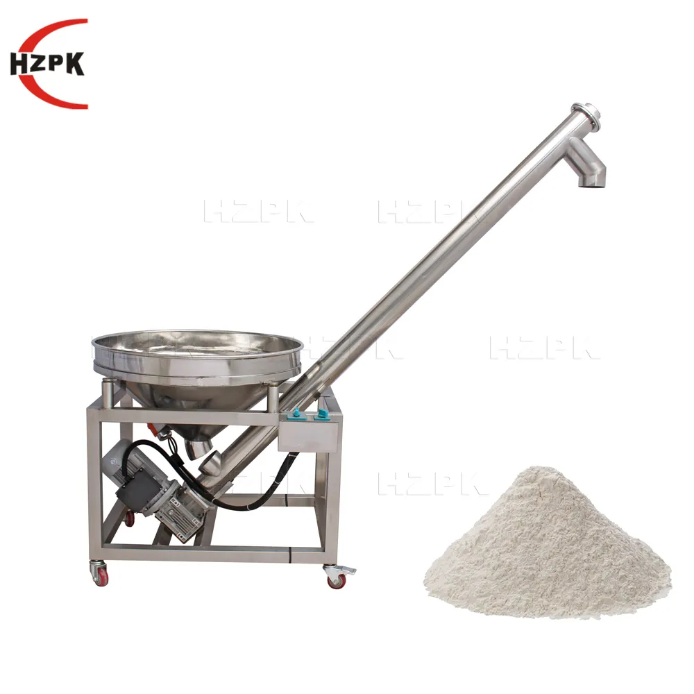HZPK automatic vibrating material milk powder auger feeding machine transfer screw feeder conveyor