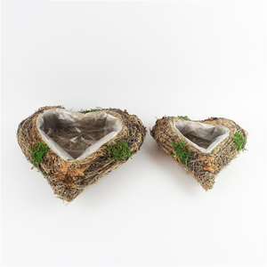 高品质超大方形藤制苔藓绿色花盆 - Product Image 3