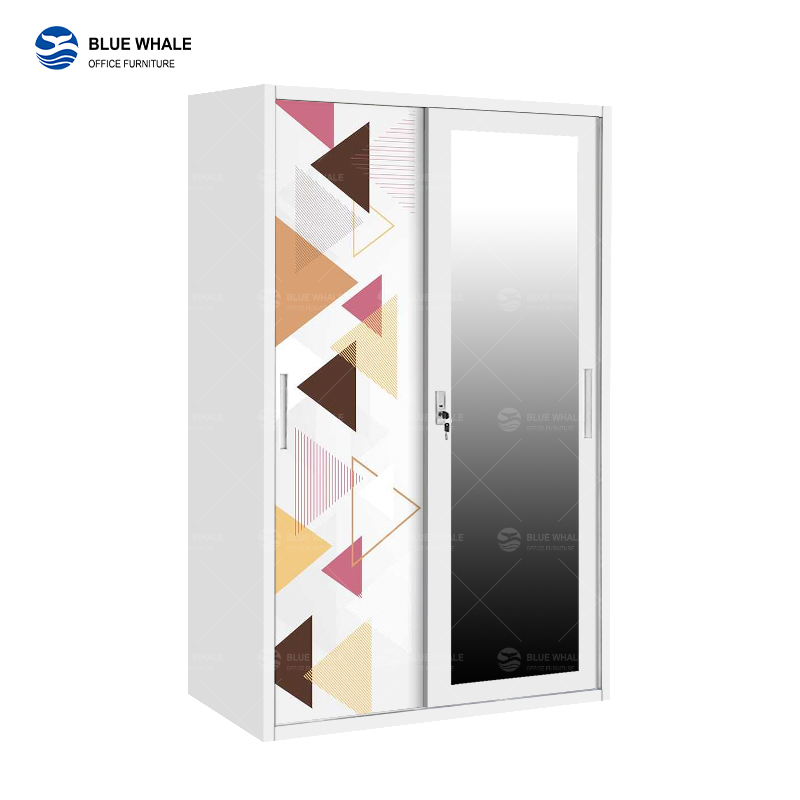 Armoire 2 portes avec miroir