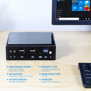 XCY Мини ПК Intel Core i7 7500U 7200U i5 8250U 2 * DDR4 M.2 SSD 8 * USB HD DP 4 к 60fps WiFi 2 * LAN тип-c HTPC <span class=keywords><strong>Linux</strong></span>