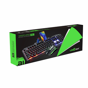 LDK ai 828 RGB LED retroiluminada mecánico teclado inalámbrico y ratón Combos 104 llaves USB Gaming teclado para iPad XBox PS5 computadora - Product Image 3