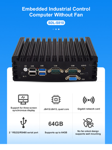 Personalizzato incorporato Ipc Server Computer Linux Fanless Pc piccolo fattore - Product Image 6