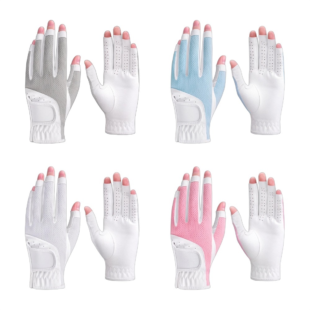 Gants de golf sans doigts pour femmes, logo personnalisé, cadeau promotionnel