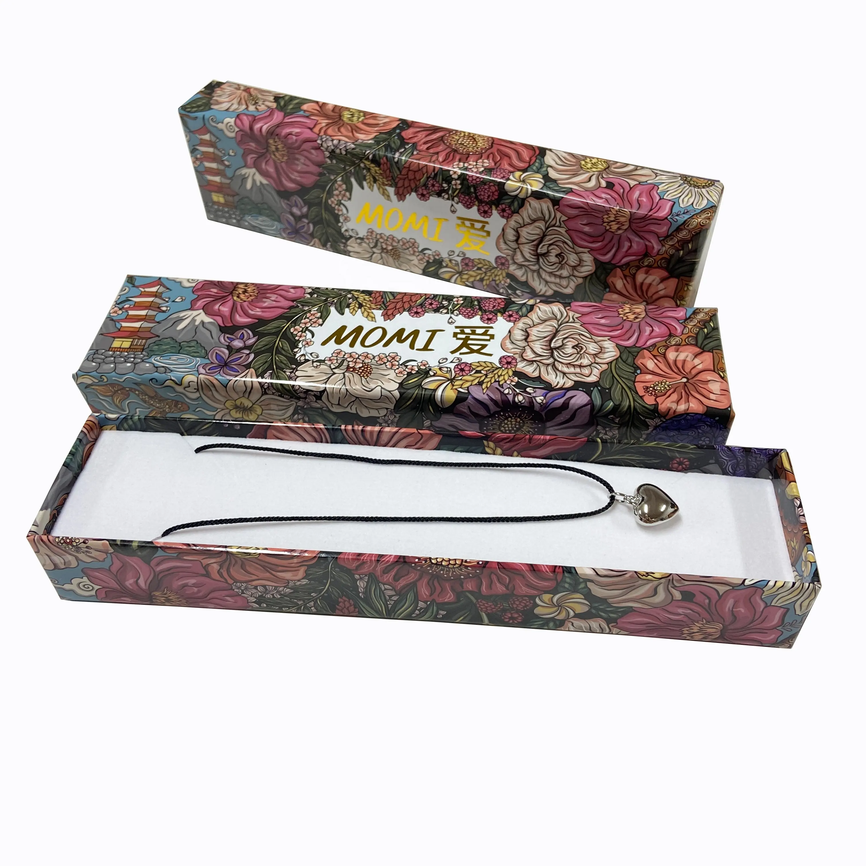 Scatola regalo personalizzata scatola orecchino/scatola anello scatola/collana portagioie con logo in lamina d'oro