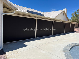 Electric Control System Metal Vertical Pattern Retractable Screen Porch Roller <strong>Shades</strong> French Zip Track Screen Patio <strong>Door</strong> - Product Image 4