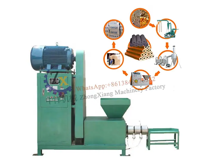 zhongxiang maquina para hacer carbon de bagazo de cana de azucar tablet charcoal making machine