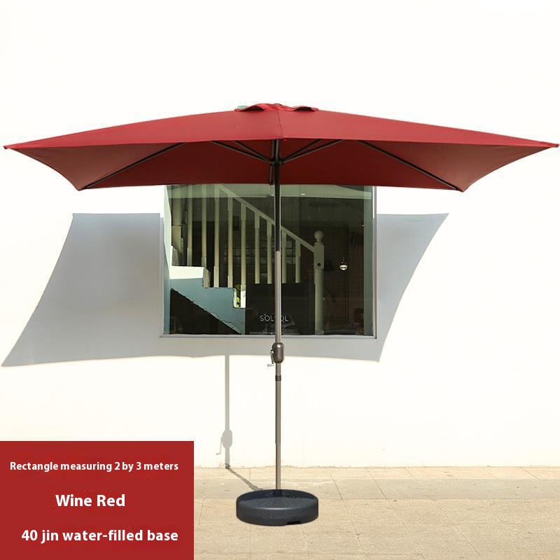 Rectangular 2M x 3M Burgundy + 40-jin Water-Filled Base