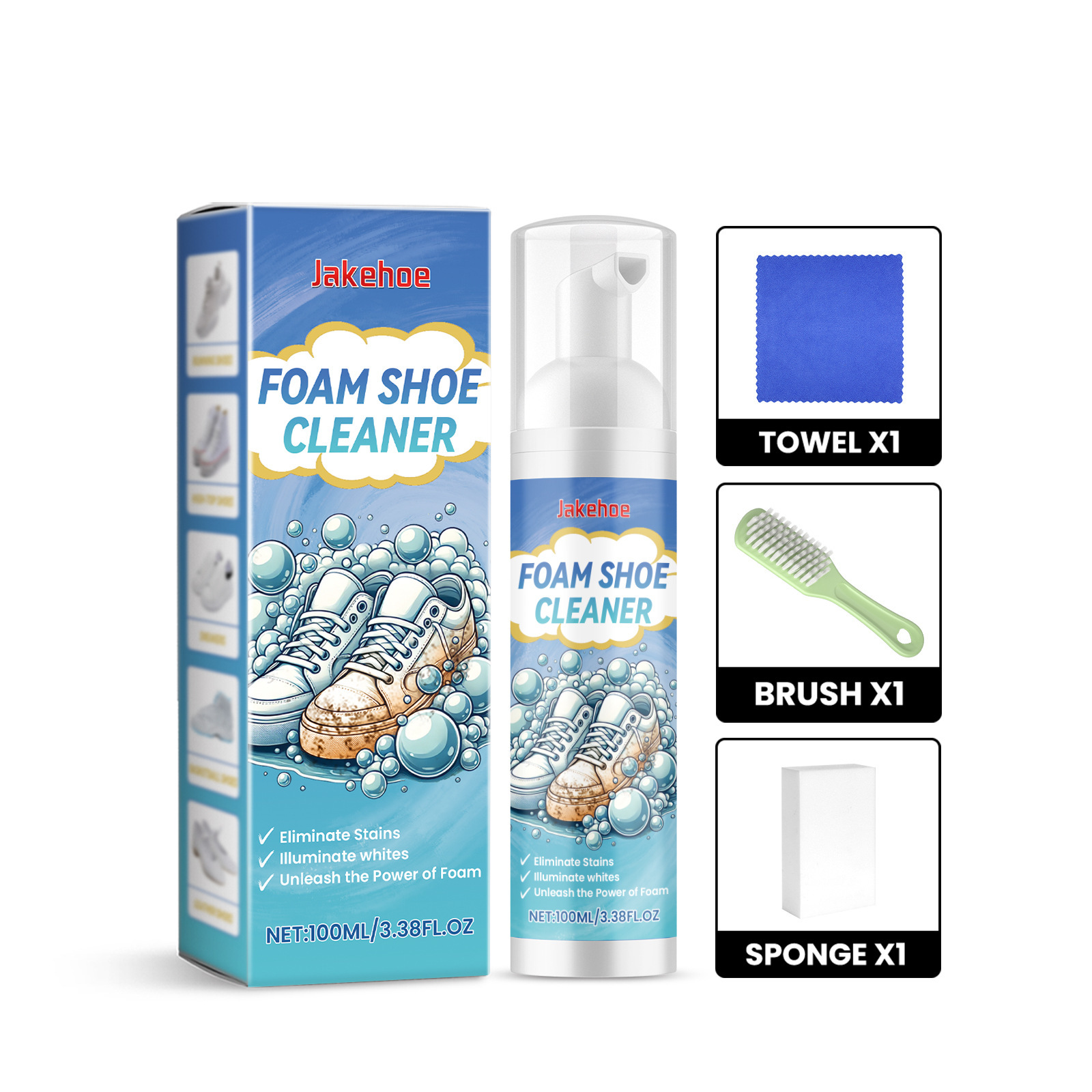 Ensemble de nettoyage pour chaussures en mousse