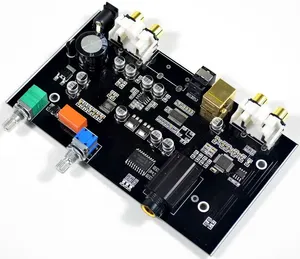 PCM5100 MS8416光学USB输入NE5532运算数模转换器板24位192K，带音频音量控制数模转换器板DC 12V