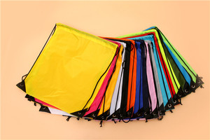 Custom Small Mesh Party Gift <strong>Bags</strong> Nylon <strong>Draw</strong> Gym <strong>String</strong> <strong>Bag</strong> with Pocket for Kid - Product Image 5