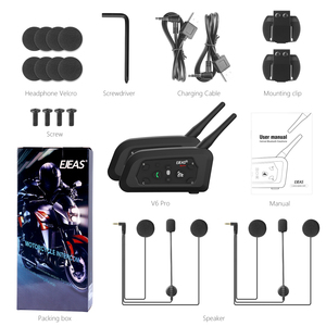 Durable motocicleta intercomunicador Bluetooth casco auriculares - Product Image 6