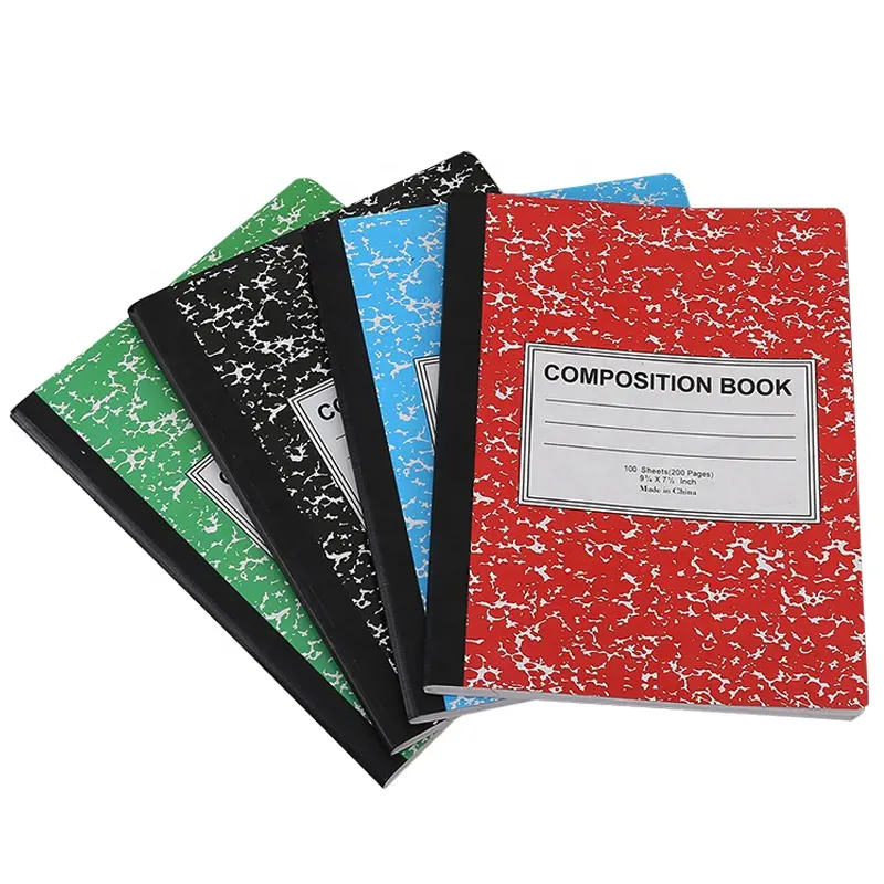 Cuadernos personalizados de composición de escuela primaria con cubiertas suaves de mármol B5 para oficina de Escuela Universitaria