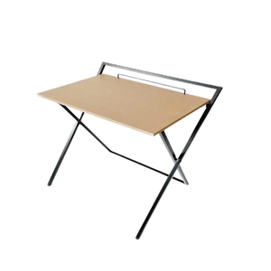 Escritorio de ordenador de oficina en casa de Metal ajustable moderno mesa de estudio plegable pequeña para escritura lectura fácil instalación estudiante gratis - Product Image 1
