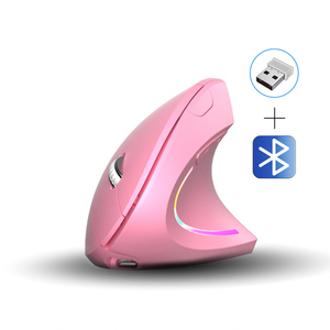 Mouse di ingegneria ergonomica a doppia modalità 2.4G muta retroilluminata per Computer da gioco Bluetooth ricaricabile per uso verticale per ufficio - Product Image 2