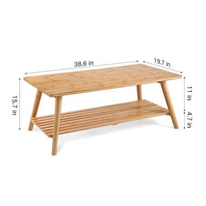 Mesa De Jantar De Bambu De Luxo Dobrável Mesa De Fim De Sofá Moderno Para Mobília De Sala De Estar