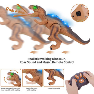 AiJH Rc dinozor gerçek çocuk LED ışık uzaktan kumanda çocuk gözler Glow uzaktan kumanda dinozor oyuncaklar yürüyüş arayacak - Product Image 2