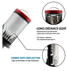 Y8รถโคมไฟ Bulb3570ชิปไฟหน้าหลอดไฟมินิ Bi Led โปรเจคเตอร์ไฟหน้าเลนส์ H4ไฟ Led - Product Image 5