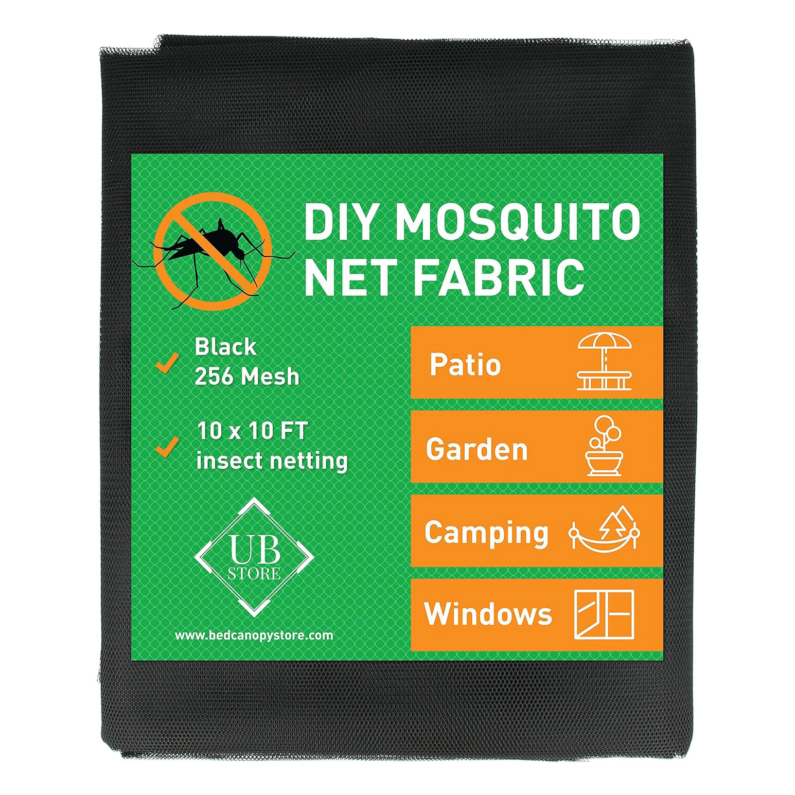 10x10FT Black, 3m wide x 3m long