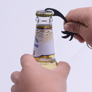 啤酒礼品定制促销空心树金属棕榈树形开瓶器钥匙扣挂件 - Product Image 5