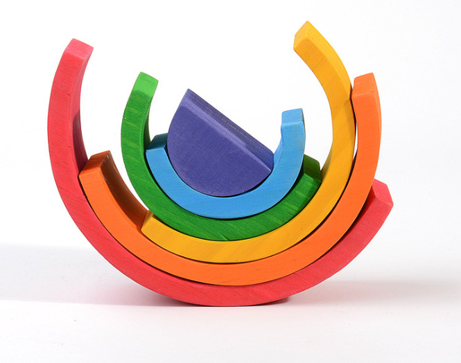 Blocs de construction en pin six couleurs