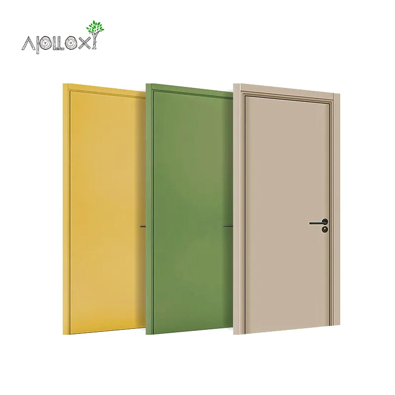 Apolloxy Decoração Porta de madeira maciça personalizada para interior da sala, porta deslizante de madeira industrial, vidro, madeira, Mdf