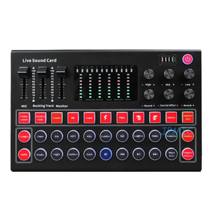 Professional Recording Studio Live Stream Usb Sound Card Live Broadcast <strong>Audio</strong> Mixer <strong>Microphone</strong> Set - Product Image 1
