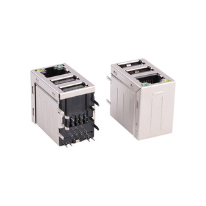RJ45เลเยอร์คู่1*1 USB 8พิน10พิน Cat5 Cat6 ABS วัสดุที่อยู่อาศัยป้องกันพลังงานเครือข่ายไฟ LED FPC ขั้วต่อ PCB - Product Image 1