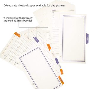 A6 Refill Paper Undated Planner with Dividers Week of Month Plan Lined Papers Notebook Planner Refillable Inserts - Product Image 5