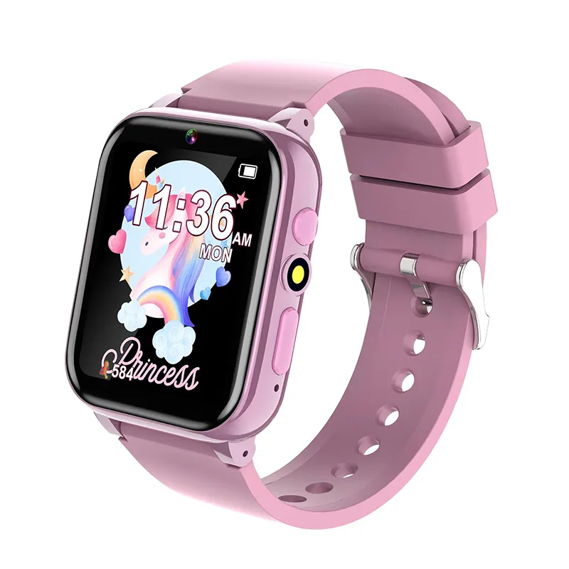 2024 Kids Smart Watch 1,5 Zoll IPS Square Touch Screen Musikplayer Smart Watch mit 26 Spielen 500 Mah für Jungen und Mädchen