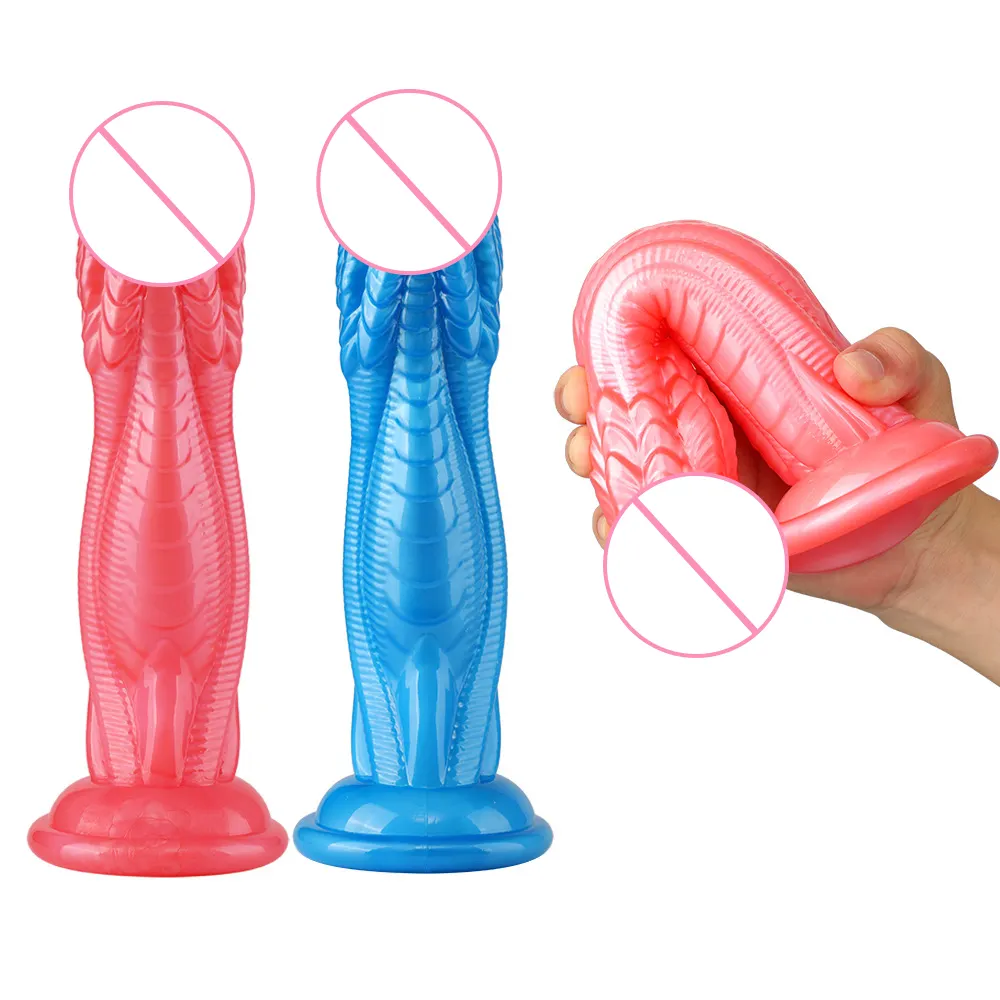 Kreative lebensechte falsche Penis Riesen schlange Form Tiermodell ierung Dildo weibliche Sex produkte