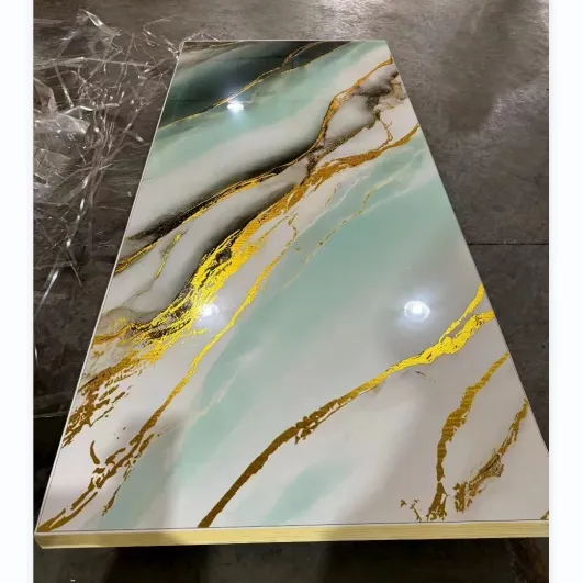 Fola oro gradiente colori di bambù in fibra di legno di marmo piastra in metallo specchio impiallacciatura di legno di bambù tavola di carbone pannello di parete