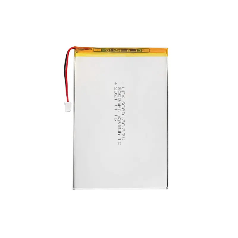 Batteria per tastiera Bluetooth Super sottile personalizzata della manifattura UFX 6080130 8000mAh 3.7V batteria ricaricabile ai polimeri di litio