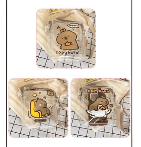 Spring Summer New Release Cute Printed Cartoon Patterns Capybara Single-Shoulder <strong>Bag</strong> Parent-Child Transparent Jelly <strong>Bag</strong> Letter